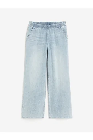 H&M Women Pure Cotton Wide Denim Joggers