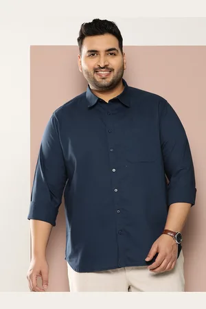 Sztori Men Plus Size Classic Pure Cotton Casual Shirt