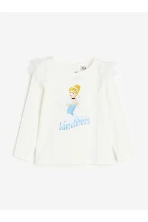 H&M Girls Frill-Trimmed Printed Top