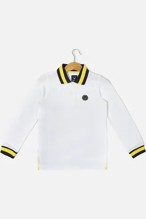 Allen Solly Boys Polo Collar Long Sleeves Pure Cotton T-shirt