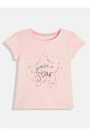 Mothercare Girls Typography Print Pure Cotton T-shirt