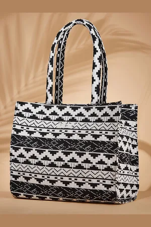 Mast & Harbour Ethnic Motifs Printed Oversized Tote Bag Up to 16 inch