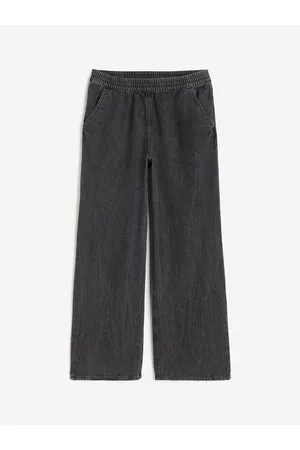 H&M Women Pure Cotton Wide-Denim Joggers