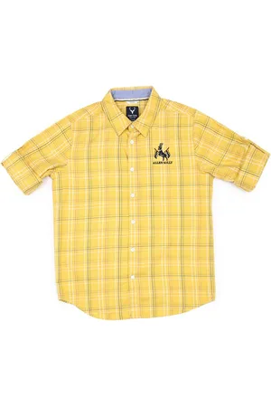 Allen Solly Girls Slim Fit Other Checks Spread Collar Cotton Casual Shirt