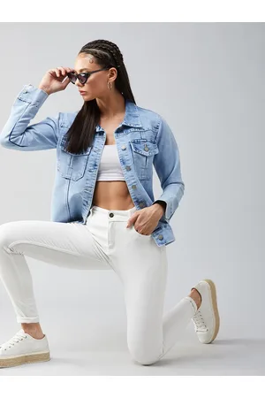 DOLCE CRUDO Spread Collar Denim Jacket