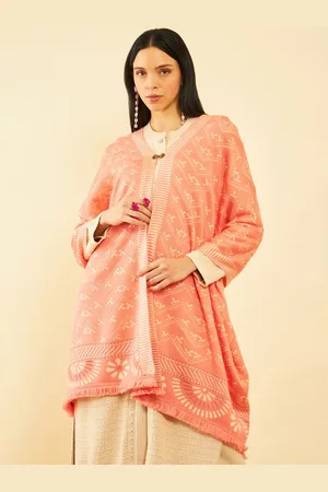 Soch Geometric Pattern Woven Design Acrylic Shawl