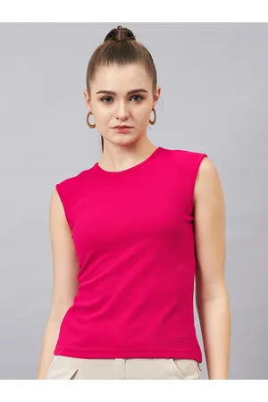 Chemistry Round Neck Sleeveless Fitted Top