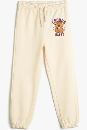 Koton Girls Graphic Printed Mid Rise Joggers