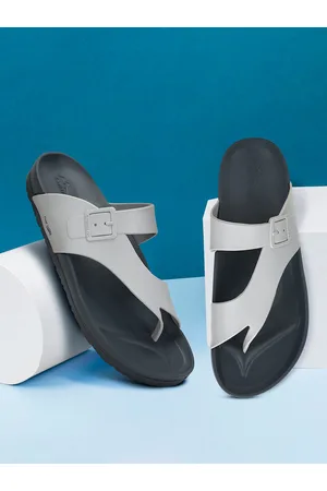 PARAGON Men Grey Solid Comfort Sandals