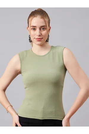 Chemistry Round Neck Sleeveless Fitted Top