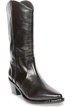 SAINT G. Women High Top Leather Block Heeled Regular Boots