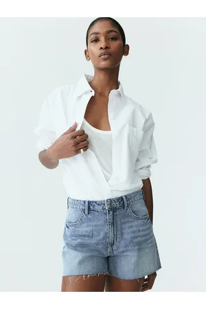 H&M Women Feather Soft Denim Shorts