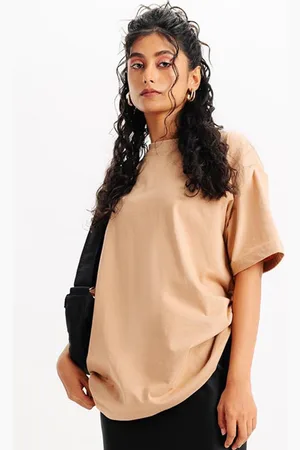 FREAKINS Typography Printed Drop-Shoulder Sleeves Pure Cotton Oversized T-shirt