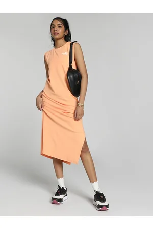 PUMA Sleeveless Cotton Knitted Maxi Dress