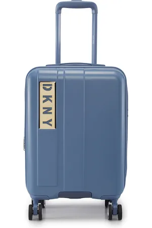 DKNY CITY BLOCK Range Ashley Blue and Gold 20" Cabin Hard Trolley Bag