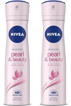 Nivea Women Set of 2 Pearl & Beauty 0% Alcohol Deodorants - 92 g (150ml) Each