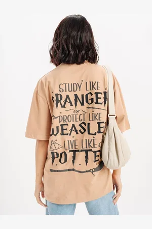FREAKINS Typography Printed Drop-Shoulder Sleeves Pure Cotton Oversized T-shirt