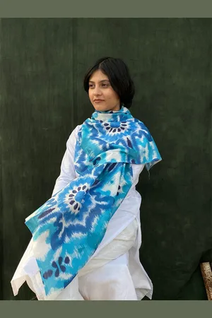 BUTA BUTI Buti Ikat Printed Cotton Scarf