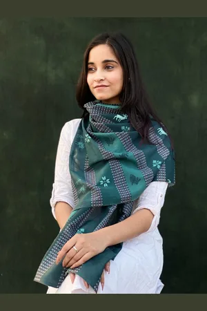 BUTA BUTI Ethnic Motifs Printed Cotton Scarf