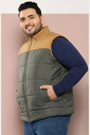 Sztori Men Plus Size Colourblocked Outdoor Puffer Jacket