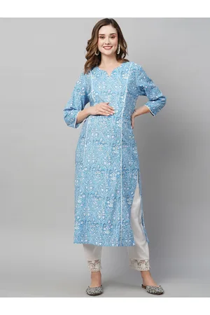 MomToBe Women Ethnic Motifs Printed Cotton Maternity Kurta