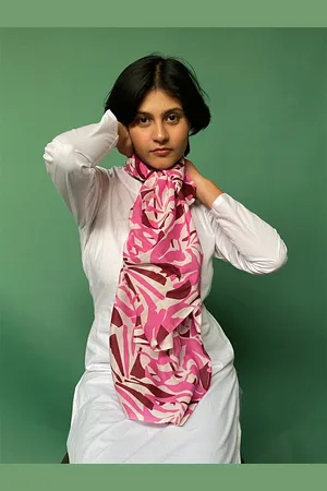 BUTA BUTI Abstract Printed Cotton Scarves
