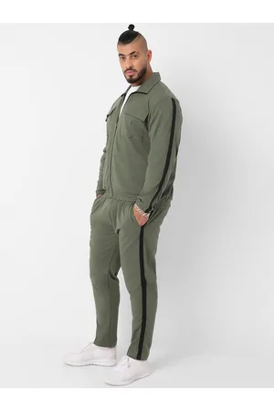 Instafab Mock Collar Mid-Rise Tracksuits