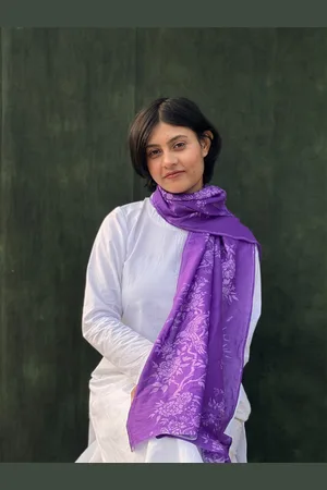 BUTA BUTI Floral printed Cotton Scarf