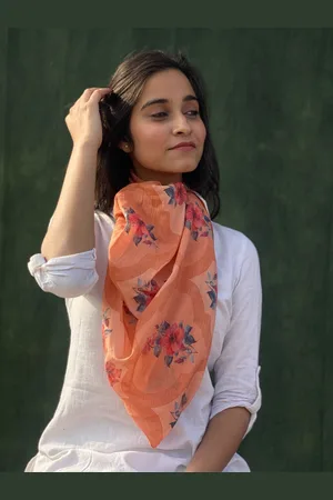 BUTA BUTI Floral Printed Cotton Scarf