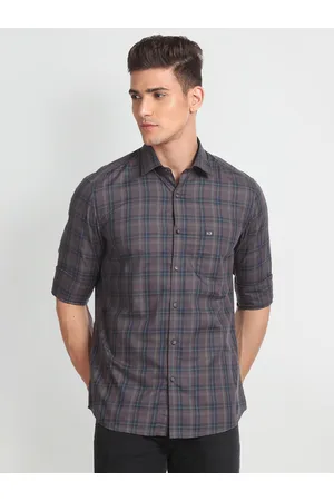Arrow Pure Cotton Original Slim Fit Checked Casual Shirt