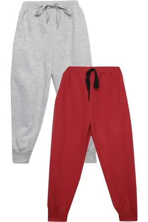 VIMAL JONNEY Kids Pack Of 2 Mid Rise Cotton Fleece Joggers