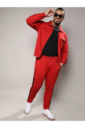 Instafab Mock Collar Mid-Rise Tracksuits