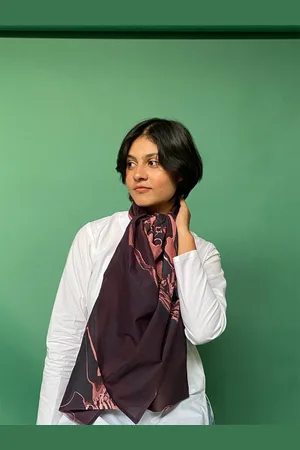 BUTA BUTI Abstract Printed Cotton Scarf