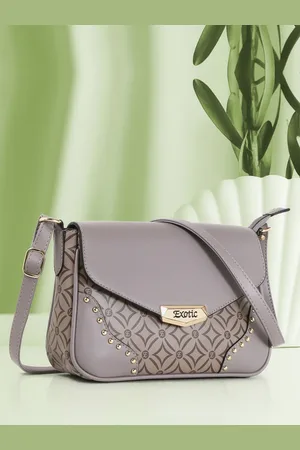 EXOTIC Geometric Printed Structured Sling Bag
