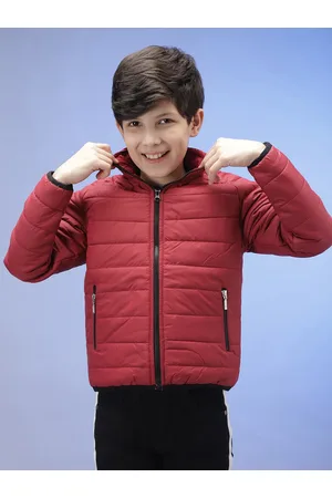 Instafab Boys Mock Collar Windcheater Quilted Jacket