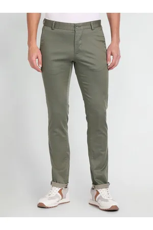 Arrow Men Micro or Ditsy Printed Original Slim Fit Low-Rise Casual Trousers