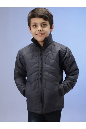 Instafab Boys Mock Collar Windcheater Nylon Padded Jacket