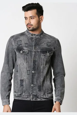 Buy High Star Men Black Solid Denim Jacket - Jackets for Men 11275832