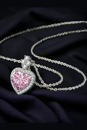 Designs & You Silver-Plated CZ Studded Pendant With Chain