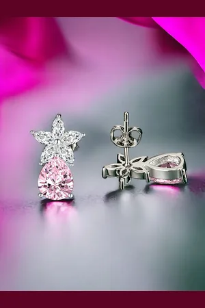 Designs & You Silver-Plated Contemporary Studs Earrings
