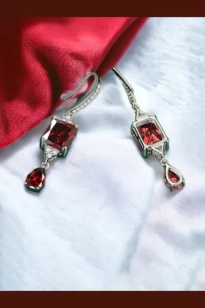Designs & You Silver-Plated Geometric Drop Earrings