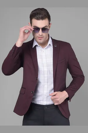 Crimsoune Club Notched Lapel Single Breasted Blazers