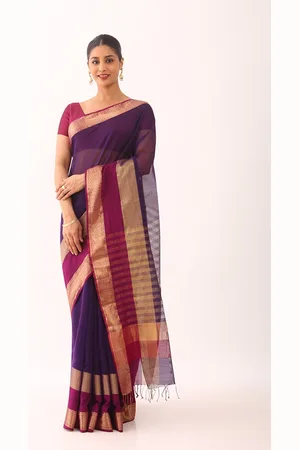 Taneira Woven Design Zari Silk Cotton Maheshwari Saree