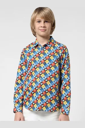 JACK & JONES Boys Printed Pure Cotton Casual Shirt