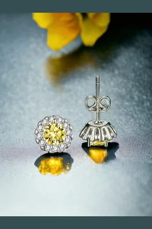 Designs & You Silver-Plated Contemporary Studs Earrings