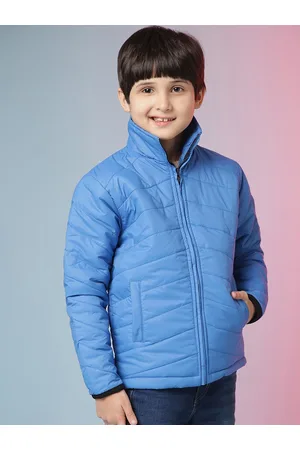 Instafab Boys Mock Collar Windcheater Quilted Jacket