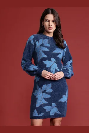 all about you Floral Knitted Jumper Dress