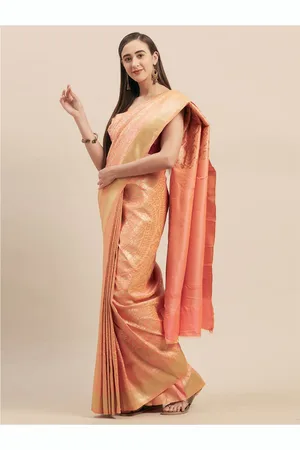 HRITIKA Paisley Woven Design Silk Cotton Saree