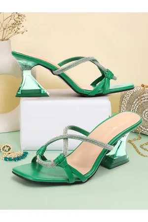 madam glorious Embellished Block Heels