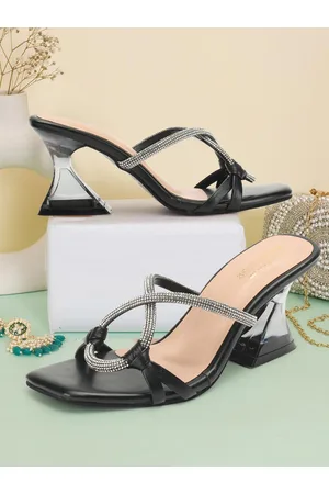 madam glorious Embellished Block Heels